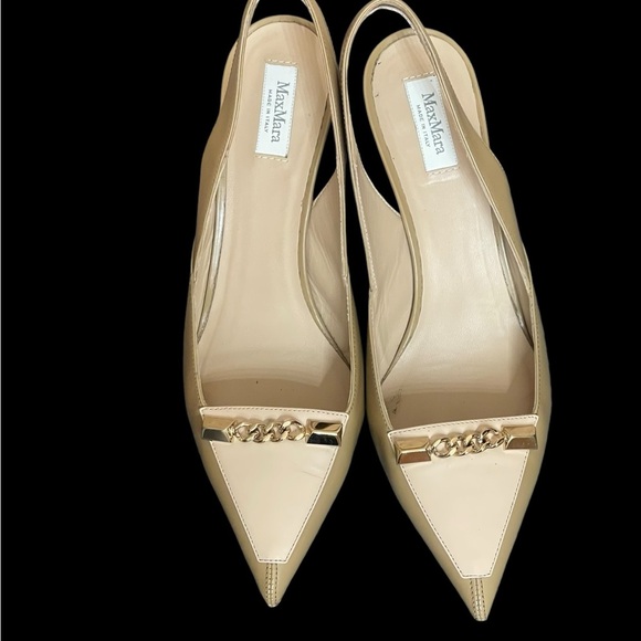 MaxMara sling backs court chain heels Slingback size 7.5(37.5) - Picture 2 of 14